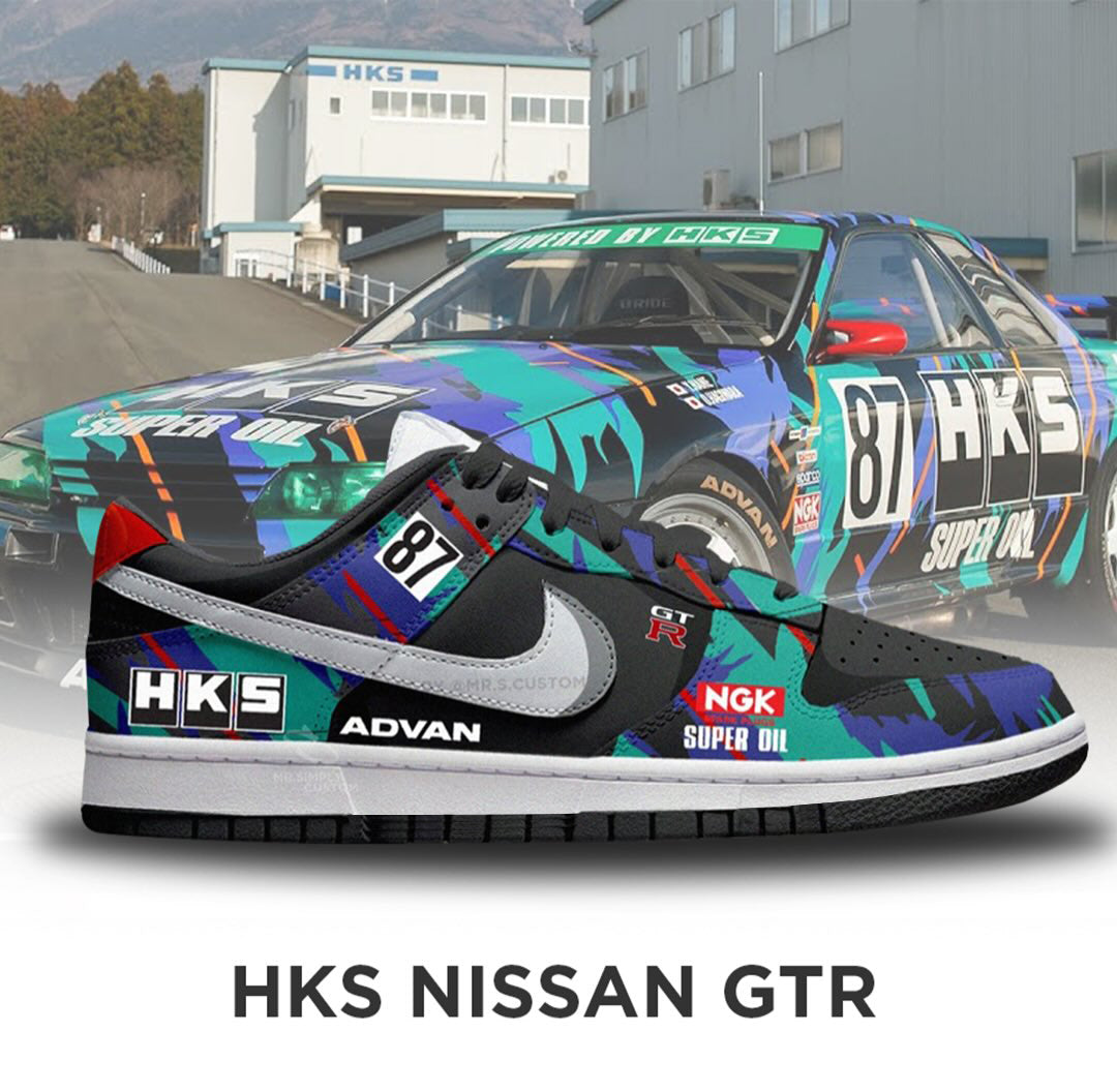Hks Nissan GTR Car Racing Special Low Top Shoes